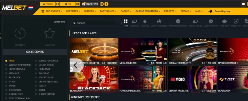 Mesas de póquer en vivo de MelBet